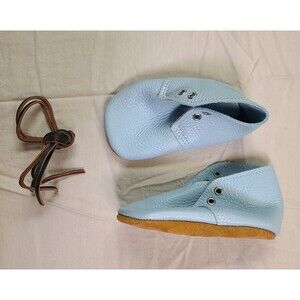 Mon Petit Oxfords Baby Blue Size 5 Baby Moccasins